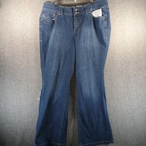 Lane Bryant Tighter Tummy Technology Jeans Women 16 Petite Bootcut Double Button